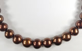 Rare Chocolate Brown AAA+ South Sea Pearls Strand with Solid Gold Clasp