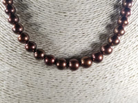 Rare Chocolate Brown AAA+ South Sea Pearls Strand with Solid Gold Clasp