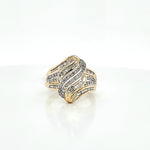 Solid Yellow Gold Diamond Ring