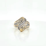 Solid Yellow Gold Diamond Ring