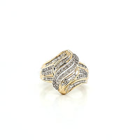 Solid Yellow Gold Diamond Ring