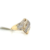 Solid Yellow Gold Diamond Ring