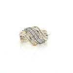 Solid Yellow Gold Diamond Ring