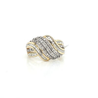 Solid Yellow Gold Diamond Ring