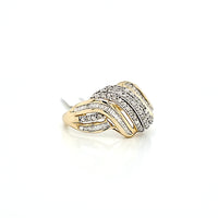 Solid Yellow Gold Diamond Ring