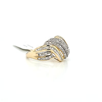 Solid Yellow Gold Diamond Ring