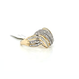 Solid Yellow Gold Diamond Ring