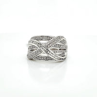 Solid White Gold Diamond Ring