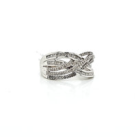 Solid White Gold Diamond Ring
