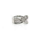Solid White Gold Diamond Ring