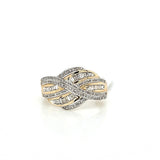 Stunning Solid Yellow Gold Diamond Ring