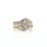 Stunning Solid Yellow Gold Diamond Ring