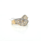 Stunning Solid Yellow Gold Diamond Ring