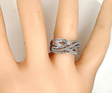 Solid White Gold Diamond Ring