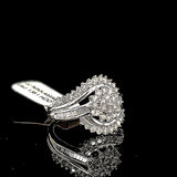 14Kt Solid White Gold Diamond Ring