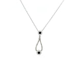 Diamond & Sapphire Pendant Set in Solid White Gold