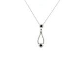 Diamond & Sapphire Pendant Set in Solid White Gold