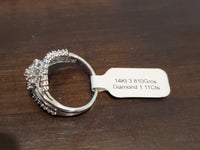 14Kt Solid White Gold Diamond Ring