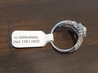 14Kt Solid White Gold Diamond Ring