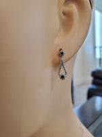 Diamond & Sapphire Pendant Set in Solid White Gold