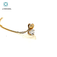 0.23 Solitaire Diamond G-H Color Set in 14Kt Yellow Gold with Chain