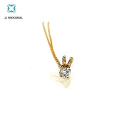 0.23 Solitaire Diamond G-H Color Set in 14Kt Yellow Gold with Chain
