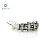 Solid 18Kt Gold Ring with Natural Aquamarine & Diamonds