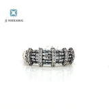 Solid 18Kt Gold Ring with Natural Aquamarine & Diamonds