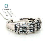Solid 18Kt Gold Ring with Natural Aquamarine & Diamonds