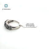 Solid 18Kt Gold Ring with Natural Aquamarine & Diamonds