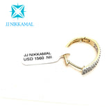 Everyday Wear Stunning Diamond Hoops in Solid Gold