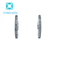 Diamond Hoops in Solid Gold