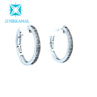 Diamond Hoops in Solid Gold