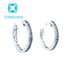 Diamond Hoops in Solid Gold