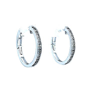 Diamond Hoops in Solid Gold