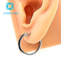 Diamond Hoops in Solid Gold