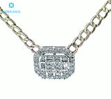 Top Quality Diamond Everyday Wear Necklace set in Solid 14Kt White Gold