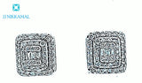 Top Quality Diamond Everyday Wear Necklace set in Solid 14Kt White Gold