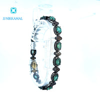 Beautiful Diamond and Natural Emerald Bracelet