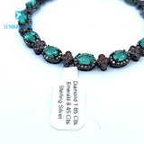 Beautiful Diamond and Natural Emerald Bracelet