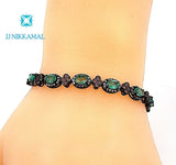 Beautiful Diamond and Natural Emerald Bracelet