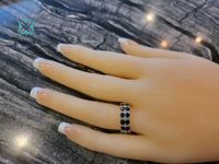 Natural (Untreated) Sapphire Ring With Diamonds in Solid 14Kt Yellow Gold
