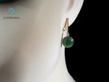 A Unique Jade & Diamond Necklace with Earrings in Solid 14Kt Gold