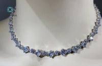Master Craftsmanship Top Quality Cubic Zircoania Necklace and Earrings Set in Solid Sterling Silver