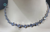 Master Craftsmanship Top Quality Cubic Zircoania Necklace and Earrings Set in Solid Sterling Silver