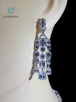 Master Craftsmanship Top Quality Cubic Zircoania Necklace and Earrings Set in Solid Sterling Silver