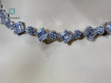 Master Craftsmanship Top Quality Cubic Zircoania Necklace and Earrings Set in Solid Sterling Silver