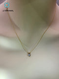 0.23 Solitaire Diamond G-H Color Set in 14Kt Yellow Gold with Chain