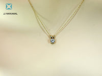 0.23 Solitaire Diamond G-H Color Set in 14Kt Yellow Gold with Chain