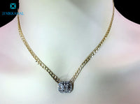 Top Quality Diamond Everyday Wear Necklace set in Solid 14Kt White Gold